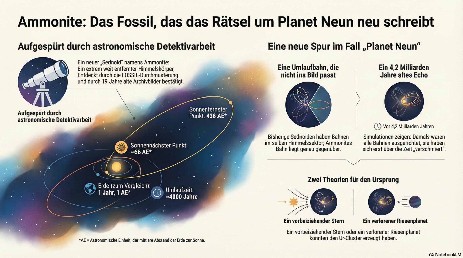 Ammonite 2023 KQ14 Sednoid Infografik