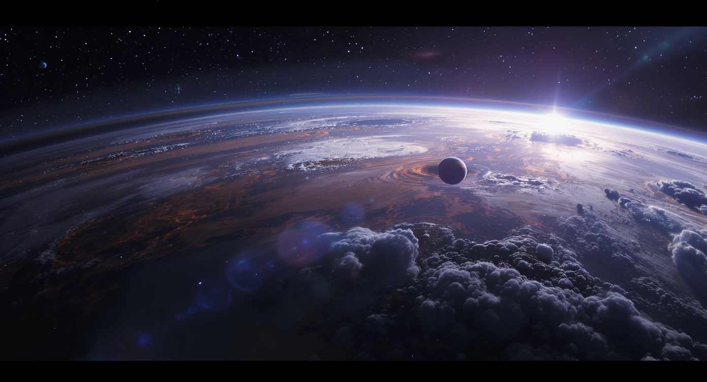 Exoplaneten Atmosphäre - KI Darstellung