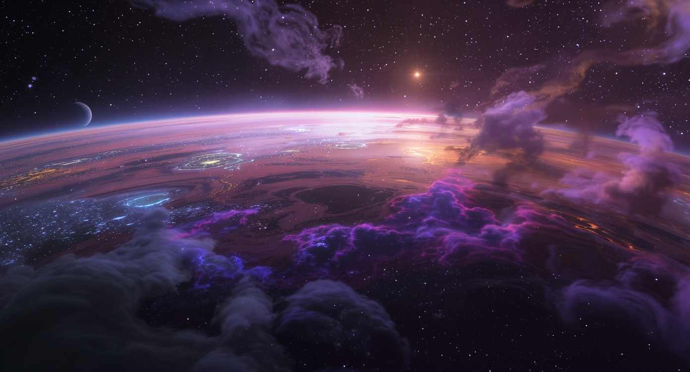 Exoplaneten Atmosphäre - KI Darstellung