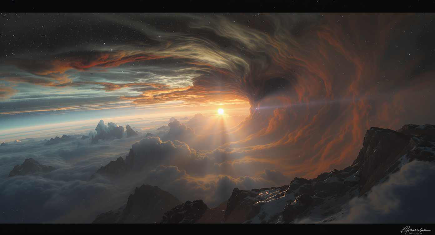 Exoplaneten Atmosphäre - KI Darstellung