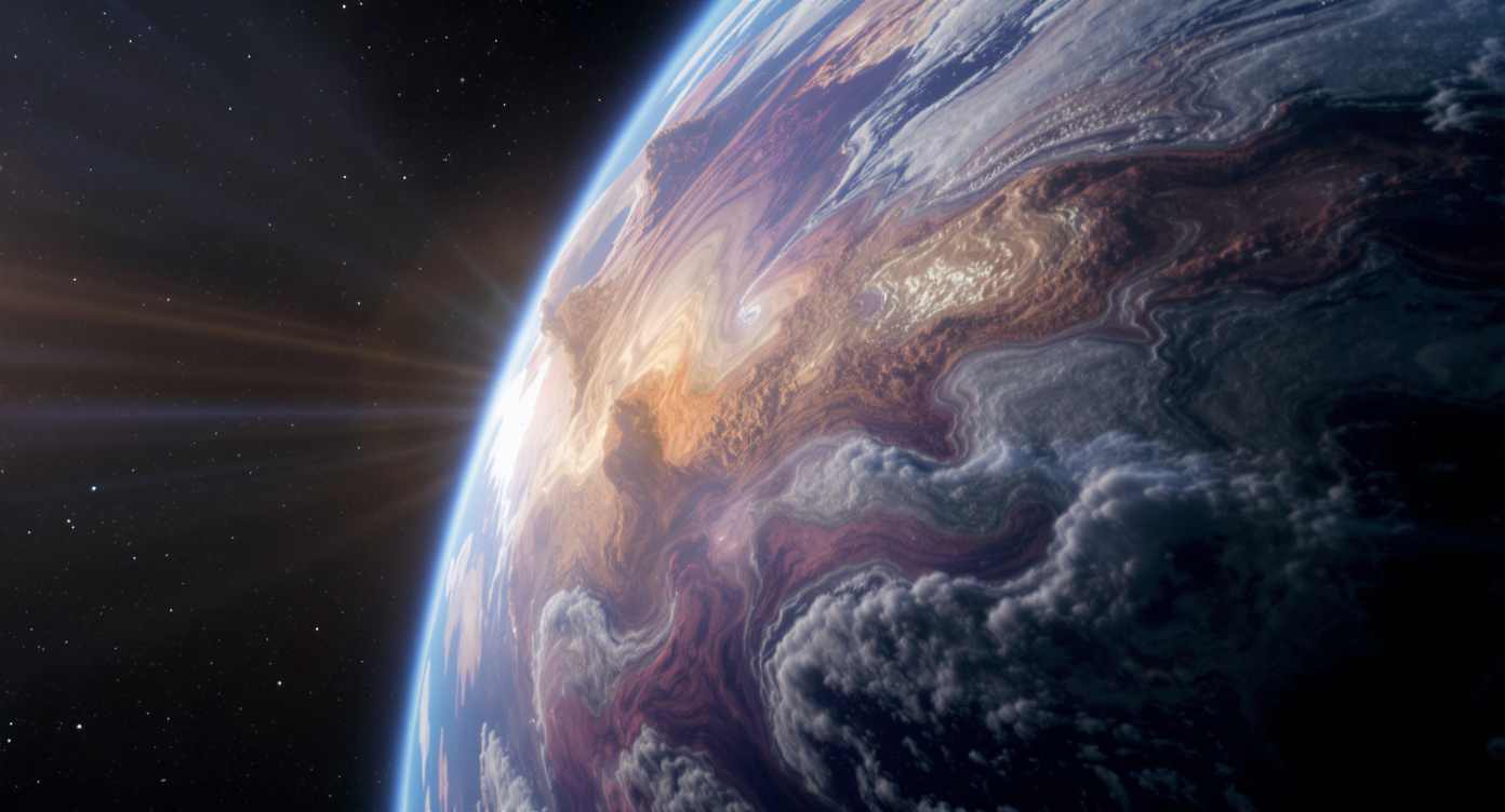 Exoplaneten Atmosphäre - KI Darstellung