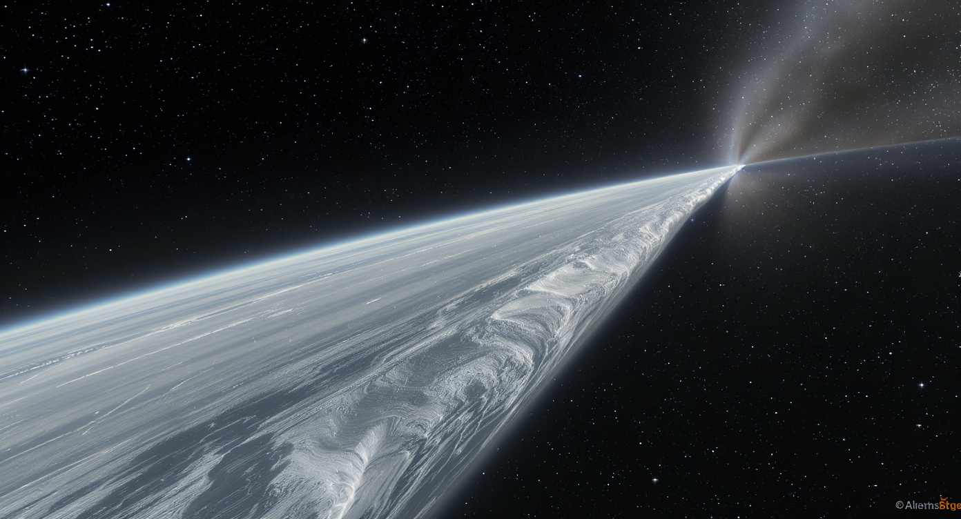 Ringsystem eines Kleinplaneten, künstlerische Darstellung