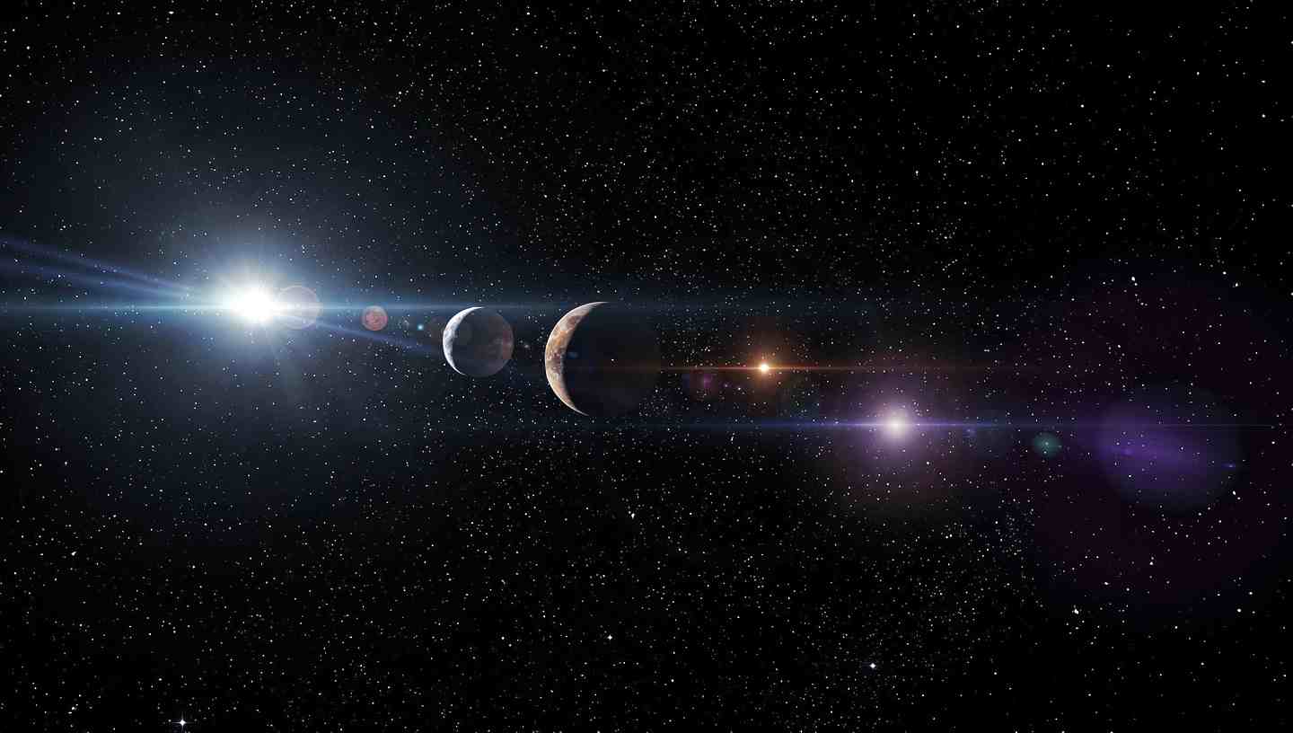 Vergleich Sterntypen: Roter Zwerg, Gelber Zwerg, Weißer Zwerg